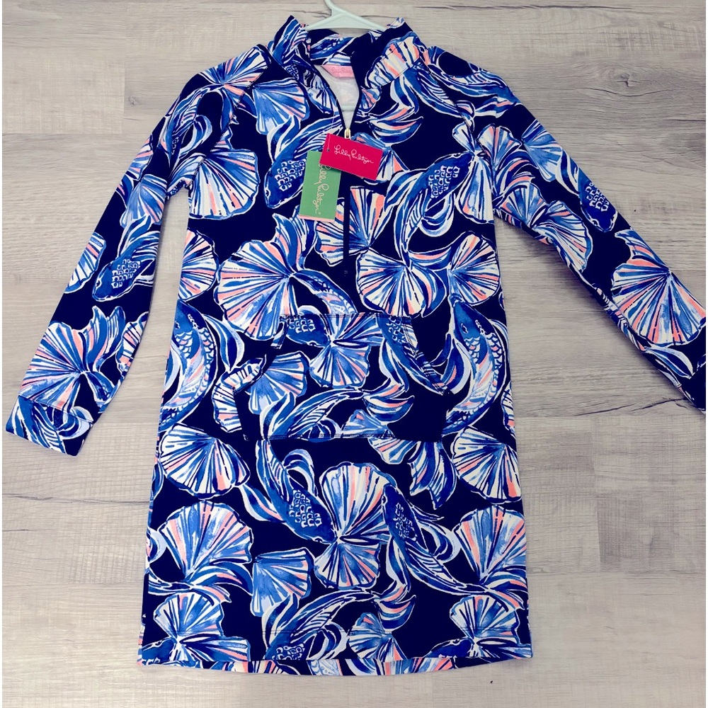 NWOT Lilly Pulitzer Mini Dress - navy & pink- women’s XXS